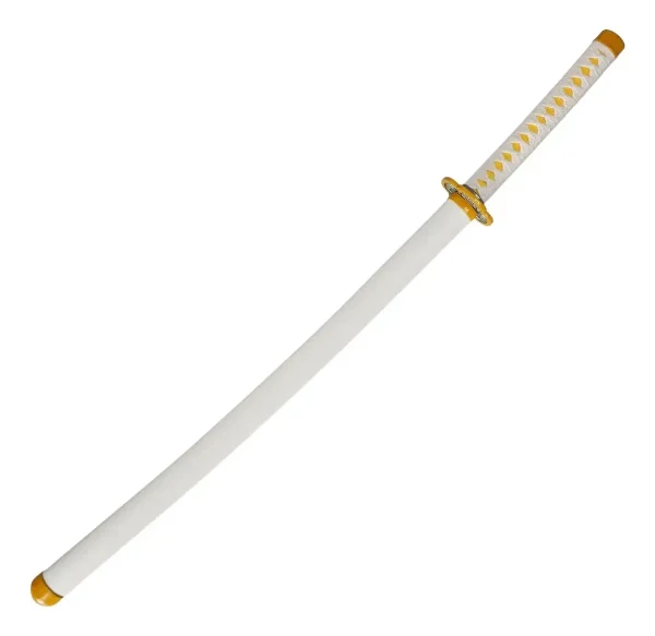 Katana Zenitsu Demon Slayer Branca Lamina Metal