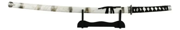 Espada Decorativa Branca Japonesa Katana 100 Cm