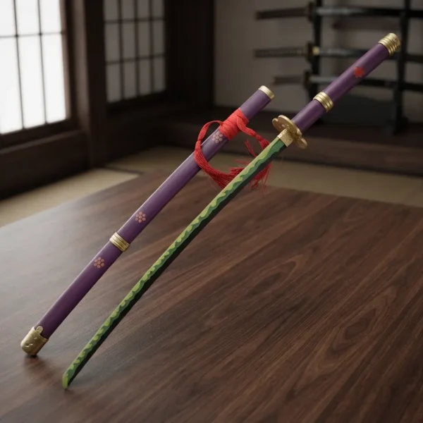 Katana Enma Zoro One Piece Roxa Em Aço Cosplay