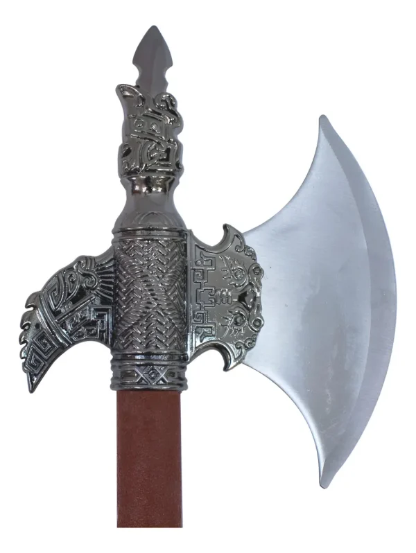 Machado Medieval Viking 45cm Decorativo C/ Suporte