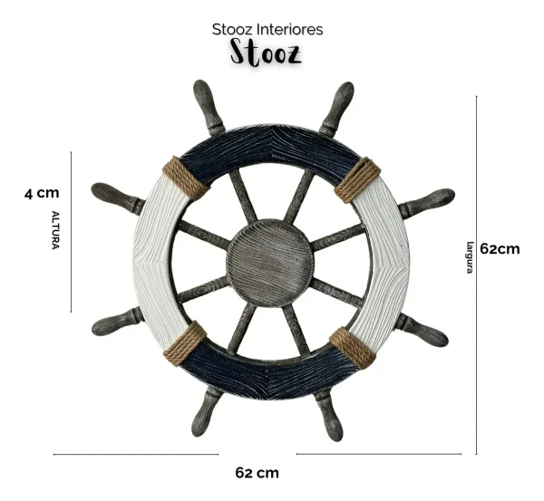 Timão Barco Navio Decorativo Coleções 62cm
