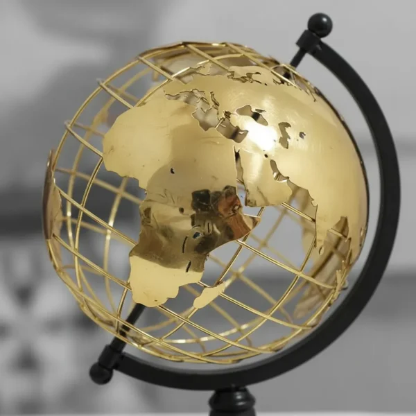 Globo De Mesa Giratório Decorativo De 30 Cm
