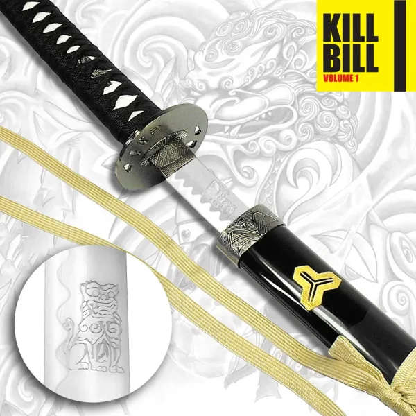 Espada Katana Kill Bill Com Suporte Cor Preto
