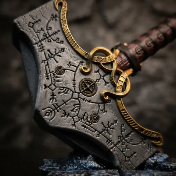 Martelo Thor Mjölnir God Of War Gs Com Runas Luminosas