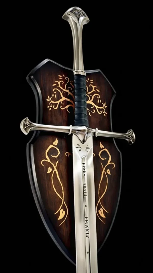Espada Anduril Senhor Dos Anéis Aragorn Suporte Parede Lotr