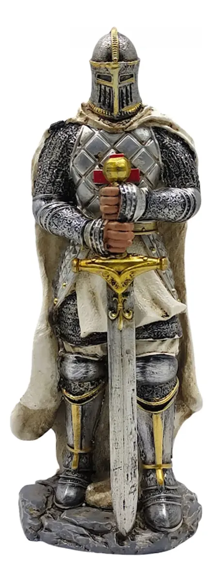 Estatua Cavaleiro Templário Espada Baixa