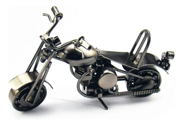 Motocicleta Miniatura Metal Decorativa 13,5 Cm