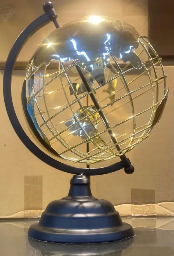 Globo De Mesa Giratório Decorativo De 30 Cm
