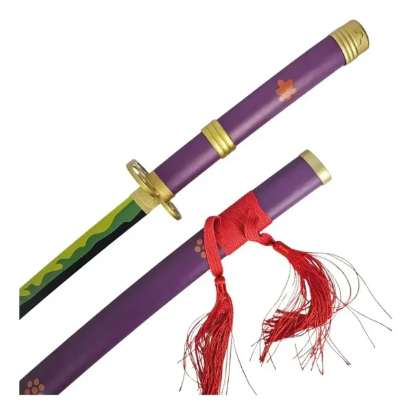 Katana Enma Zoro One Piece Roxa Em Aço Cosplay