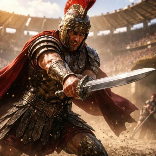 Espada Romana Medieval Gladius Gladiador Aço Com Bainha