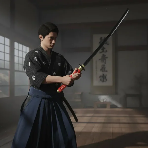 Espada Samurai Katana Touken Ranbu Vermelha