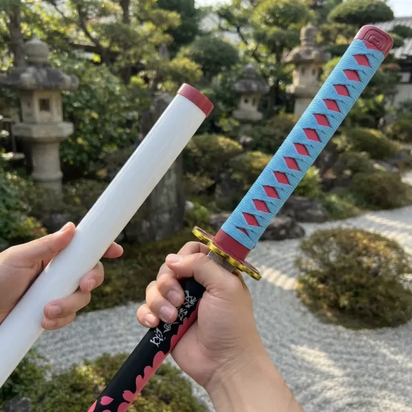 Katana Kanroji Demon Slayer Lâmina Bambu Com Suporte