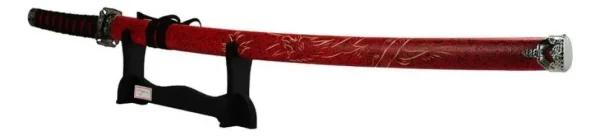 Espada Decorativa Vermelha Japonesa Katana 100cm