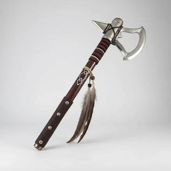 Machado Medieval Viking 45cm Decorativo C/ Suporte