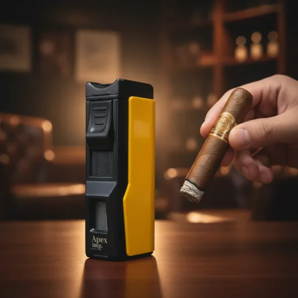 kit Cortador De Charutos Com Cinzeiro e Isqueiro Integrado