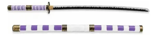 Espada Katana Luffy Nidai Kitetsu Lmina Bambu Com Suporte