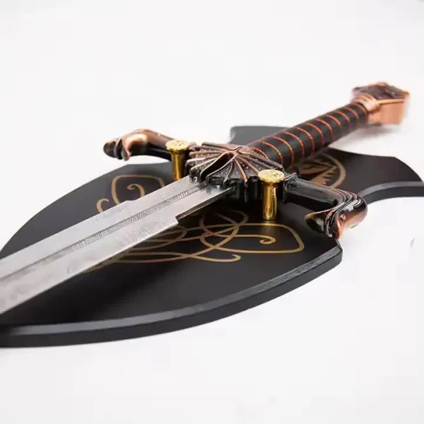 Espada Blackfyre Casa Targaryen Aço Com Suporte De Parede