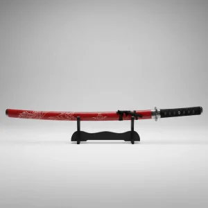 Espada Decorativa Vermelha Japonesa Katana 100cm