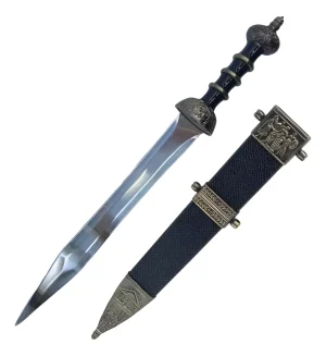Adaga Medieval Romana Gladius Em Metal Sem Corte Cor Preto