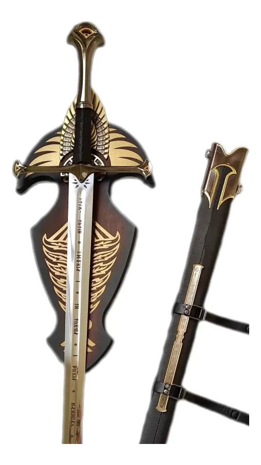 Espada Decorativa Anduril Com Bainha E Suporte