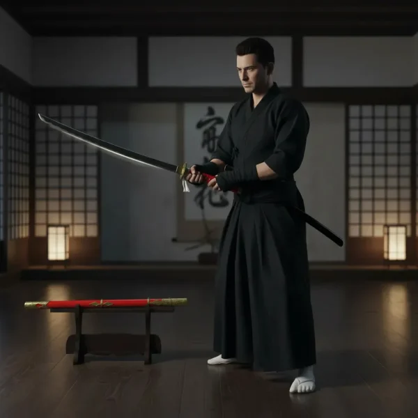 Espada Samurai Katana Touken Ranbu Vermelha