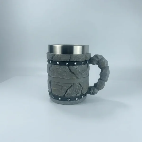 Caneca 3d Modelo Pedra Cinza 400 Ml