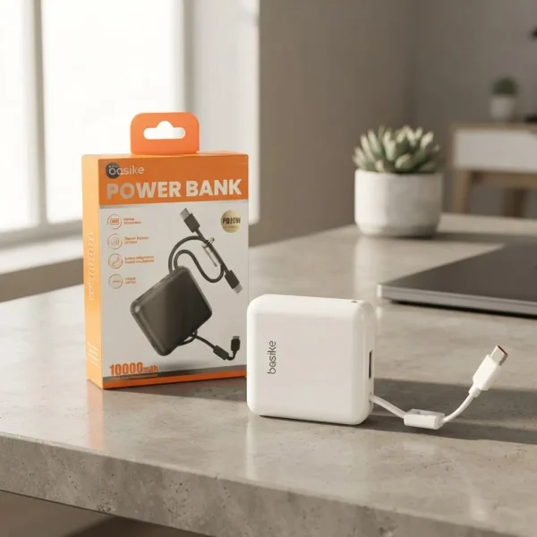 Carregador Pawer Bank 10,000 Mah Ios Android Branco Portátil