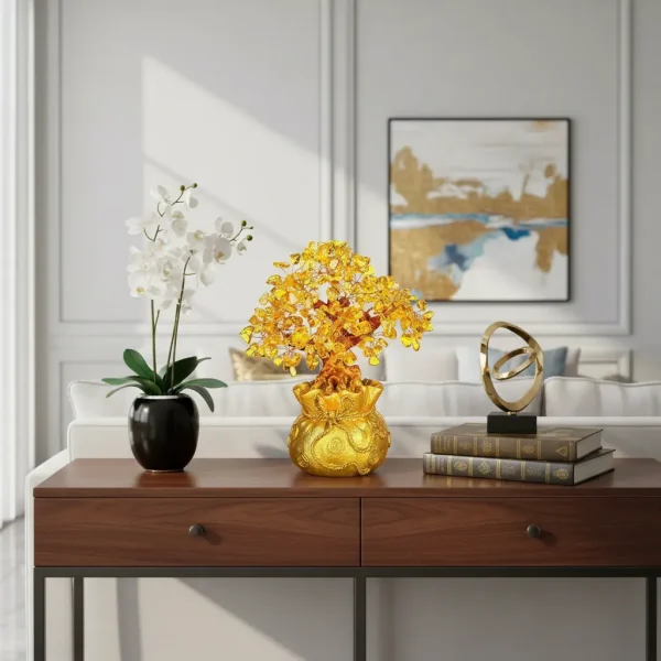 Arvore da vida bonsai feng Shui  Fortuna prosperidade 26 cm
