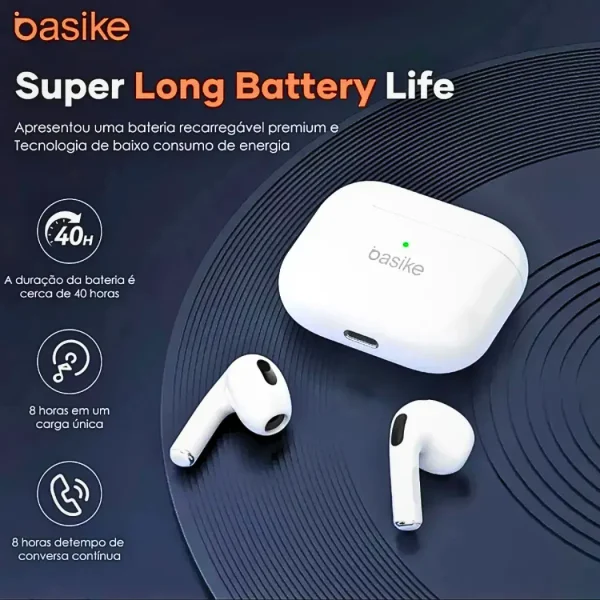 Fone De Ouvido Tws Ios Android Cor Branco