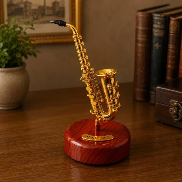 Mini Saxofone, Decoração Doméstica Caixa De Música