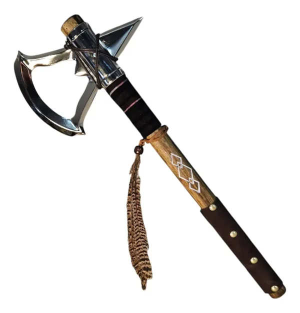 Machado Medieval Viking 45cm Decorativo C/ Suporte