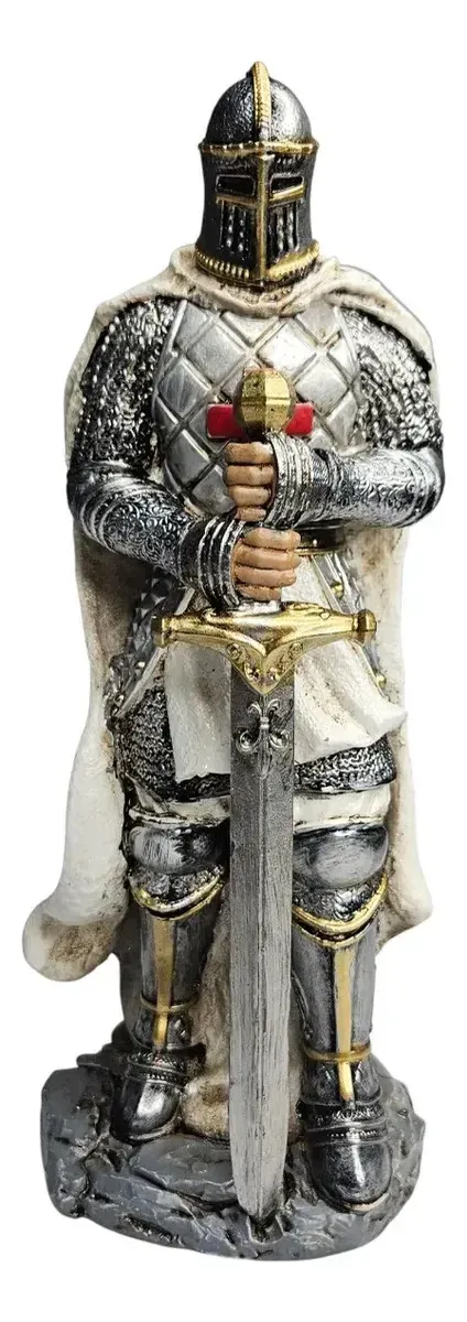 Estatua Cavaleiro Templário Espada Baixa