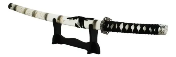 Espada Decorativa Branca Japonesa Katana 100 Cm