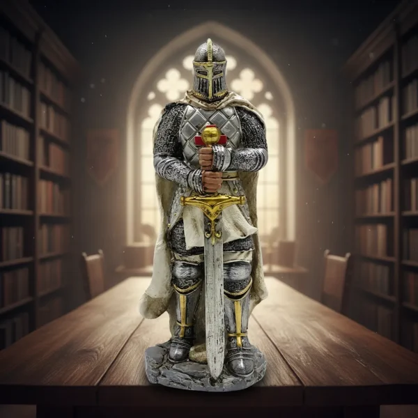 Estatua Cavaleiro Templário Espada Baixa