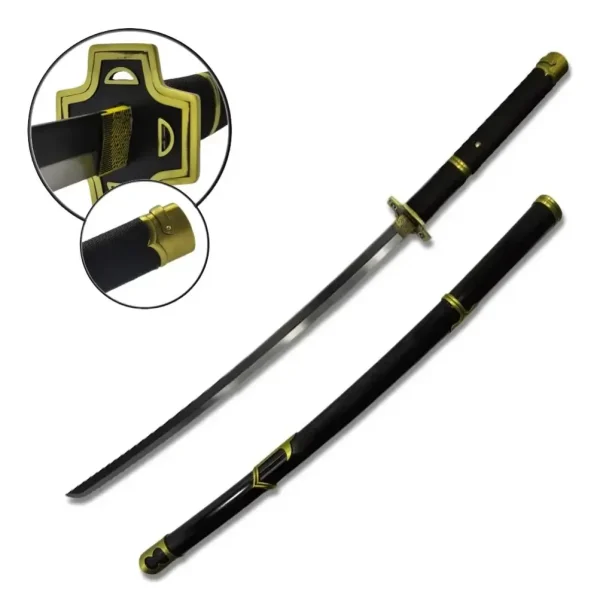Espada Katana Yamato Dmc 5 Com Tsuba Dourada E Suporte