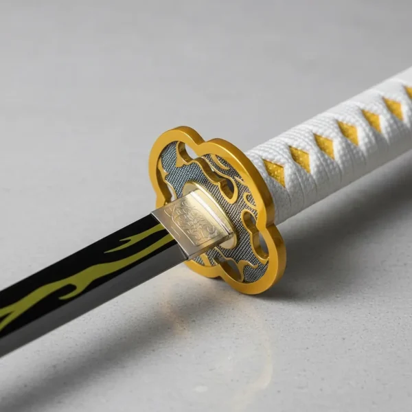 Katana Zenitsu Demon Slayer Branca Lamina Metal