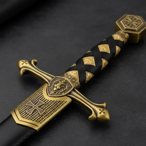 Espada Adaga Cavaleiro Templário Cruz De Malta Medieval 55cm