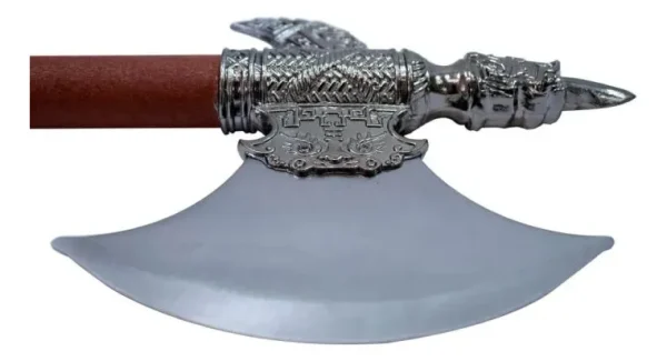 Machado Medieval Viking 45cm Decorativo C/ Suporte