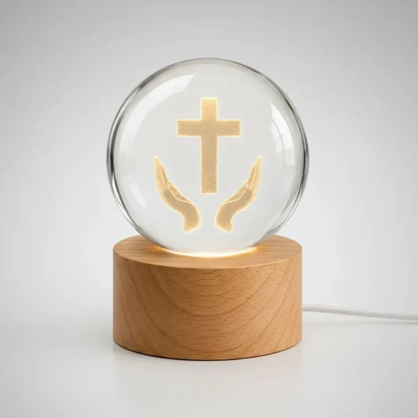 Luminária Usb Modelo Mãos Em Oração