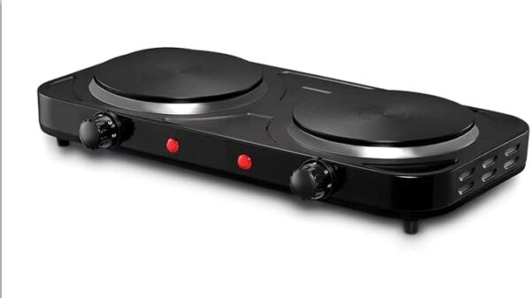 Fogão Cooktop Elétrico Portátil 2 Bocas 2500w Fogareiro