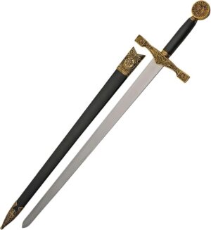 Espada Excalibur Rei Artur Dourada Com Bainha