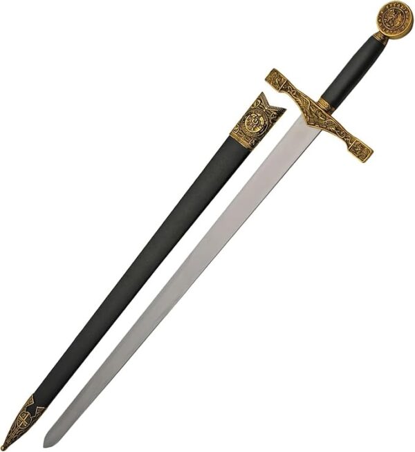 Espada Excalibur Rei Artur Dourada Com Bainha