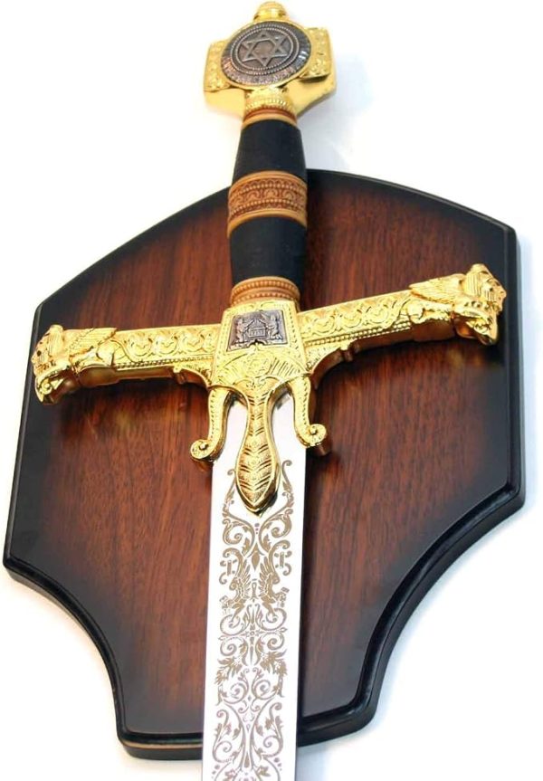 Espada Rei Davi Rei Salomão Preto Com Dourado