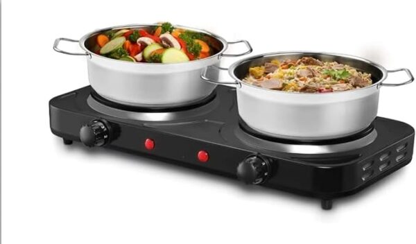 Fogão Cooktop Elétrico Portátil 2 Bocas 2500w Fogareiro