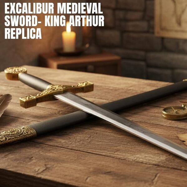 Espada Excalibur Rei Artur Dourada Com Bainha