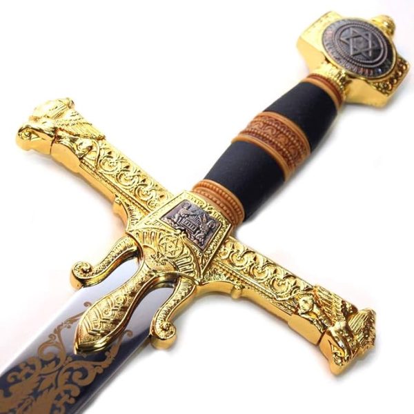 Espada Rei Davi Rei Salomão Preto Com Dourado