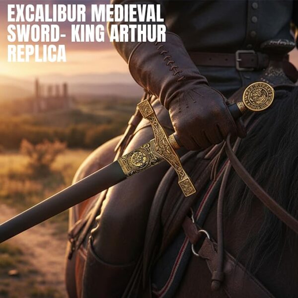Espada Excalibur Rei Artur Dourada Com Bainha