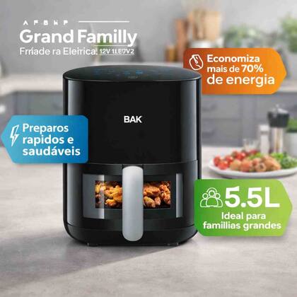 Air Fryer Grand Familly Elétrica Frita. S/ Óleo 5,5L Digital