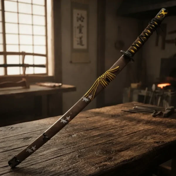 Katana Twin Wolf De Ghost Empunhadura Tradicional