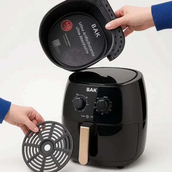 Air Fryer 3,5 Lt Fritadeira Eletrica Sem Óleo Cor Preta